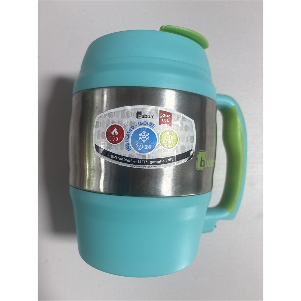 Classic Teal Bubba Insulated Desk Mug 52oz Water Bottle Thermos (pre-Owned) EUC